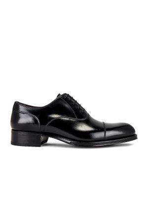 Кружевные туфли на шнуровке Tom Ford черные