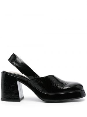 Кожени полуотворени обувки Bimba Y Lola черно