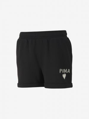 Poliészter pamut rövidnadrág Puma - fekete