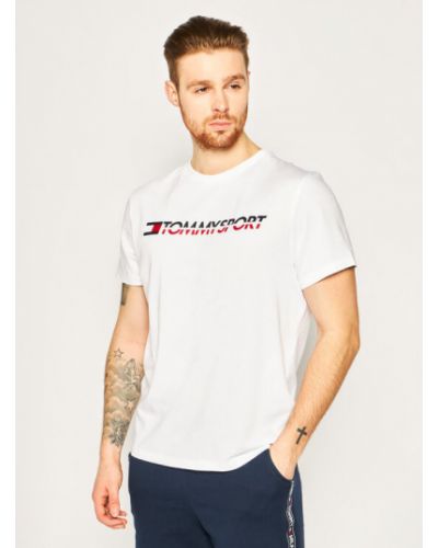 Športové priliehavé tričko Tommy Sport biela