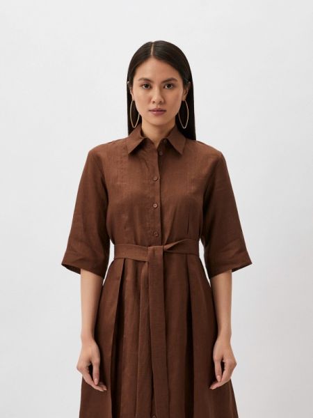 Платье-рубашка Max Mara Leisure коричневое