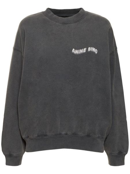 Jersey bomull sweatshirt Anine Bing svart