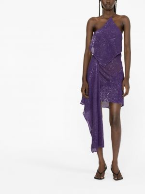 Sukienka koktajlowa drapowana Gauge81 fioletowa