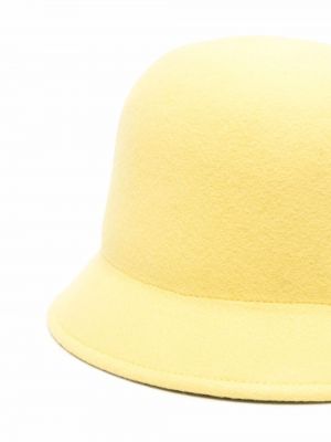 Plstěný vlněný čepice Nina Ricci žlutý