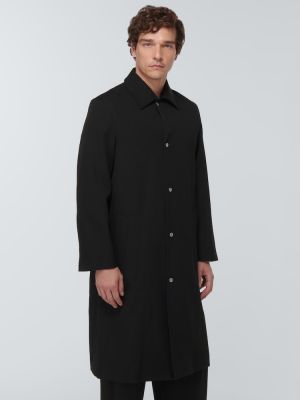 Oversized vlnený kabát Jil Sander čierna