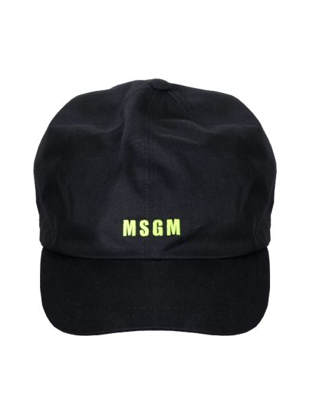 Czarna czapka z daszkiem Msgm