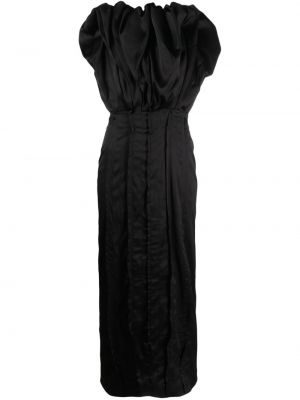 Вечерна рокля с волани Tove черно