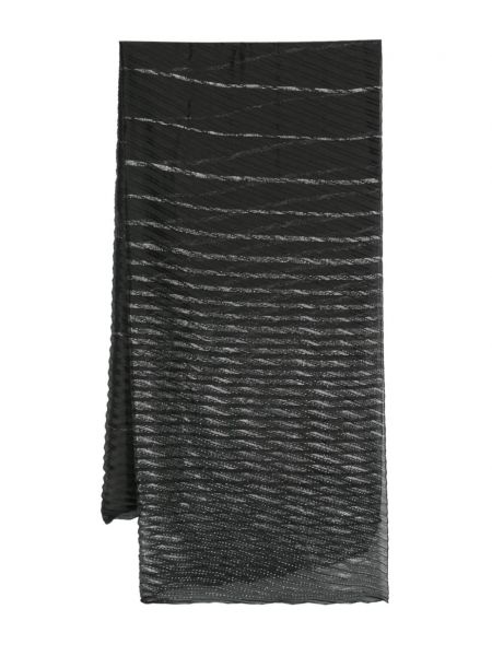 Schal mit plisseefalten Emporio Armani schwarz