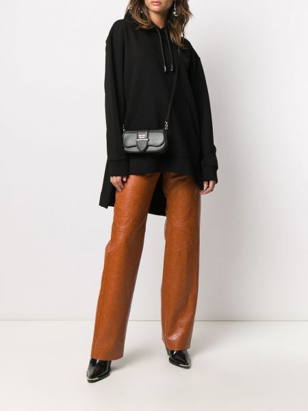 Bluza z kapturem w kratkę oversize Burberry czarna