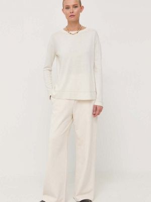 Jedwabny sweter Max Mara Leisure beżowy