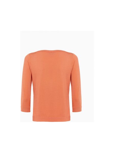 Sweter z wiskozy Roberto Collina pomarańczowy
