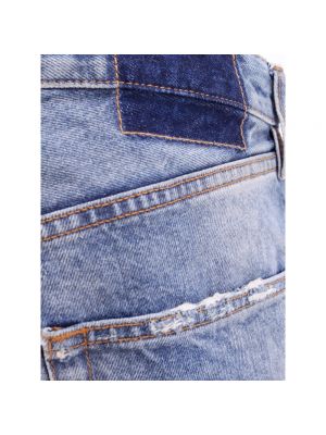Pantalones cortos vaqueros con cremallera de algodón Maison Margiela azul
