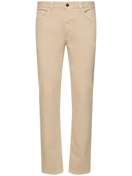 Pantalones de algodón Zegna beige