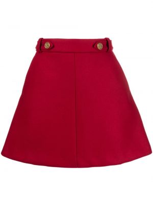Mini spódniczka wełniana Red Valentino czerwona