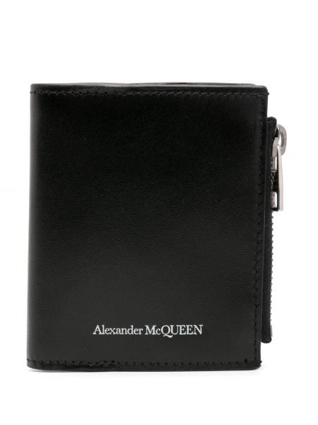 Portefeuille en cuir Alexander Mcqueen Pre-owned noir