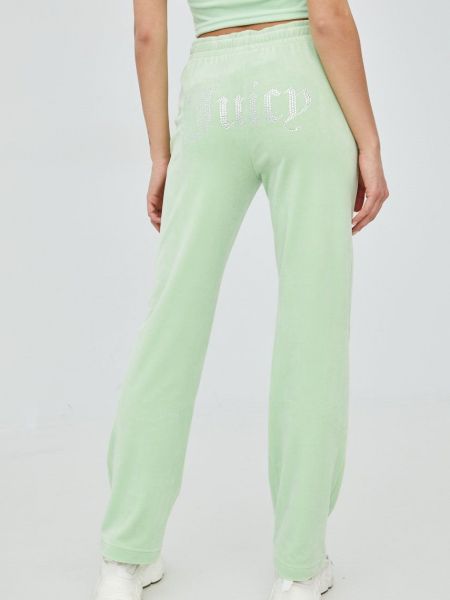 Sportovní kalhoty s aplikacemi Juicy Couture zelené