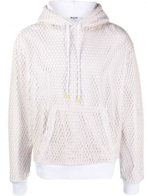 Hoodie i nät Msgm vit