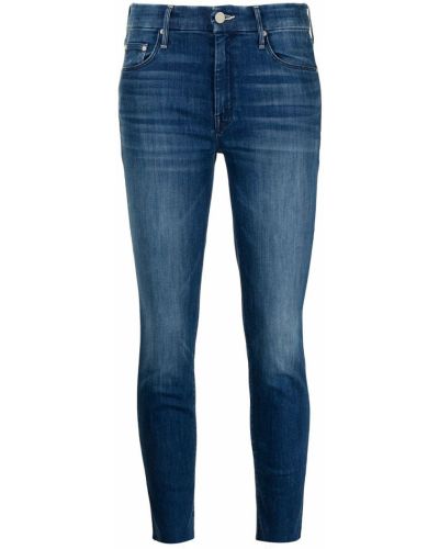 Jeans skinny taille basse Mother bleu