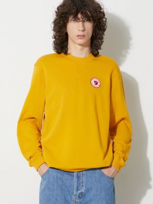 Пуловер с апликация Fjallraven жълто