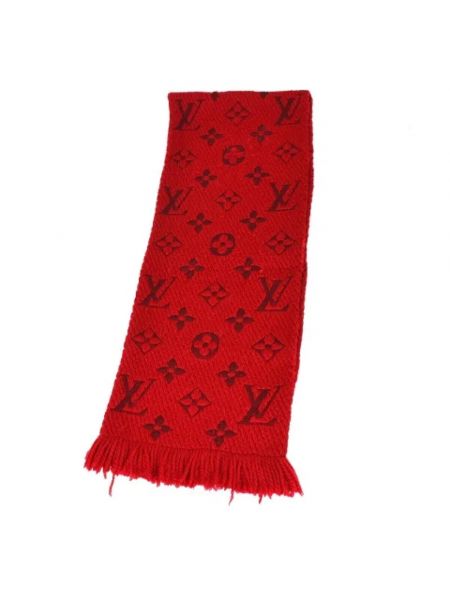 Szal wełniana Louis Vuitton Vintage czerwona