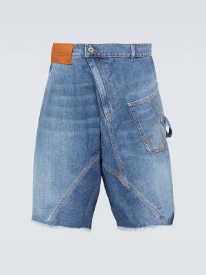 Kratke jeans hlače z nizkim pasom Jw Anderson modra