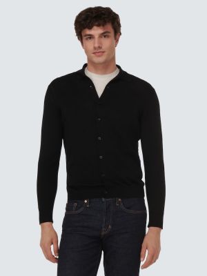 Cardigan de mătase tricotate Tom Ford negru