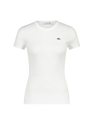 Slim fit hemd mit stickerei Lacoste weiß