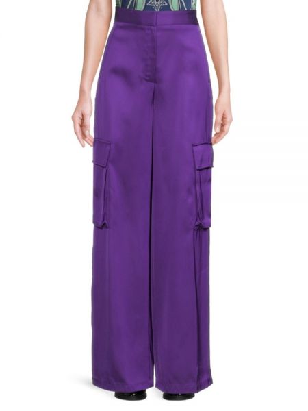 Широкие брюки карго Duchesse Versace, Bright Dark Purple