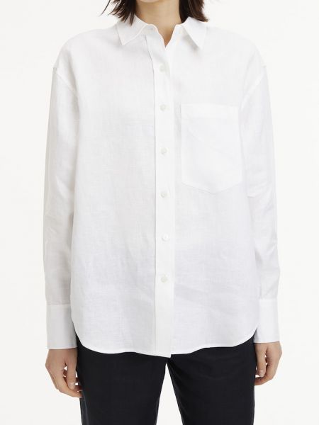 Льняная рубашка оверсайз Calvin Klein белая