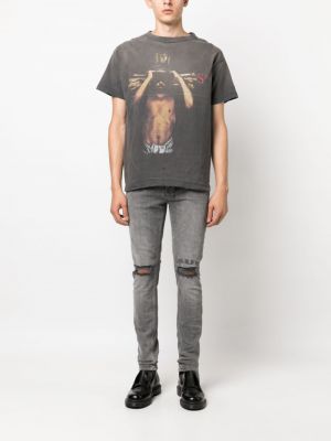 Koszulka bawełniana z nadrukiem Saint Mxxxxxx czarna