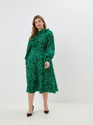 Платье-рубашка Moona Store зеленое