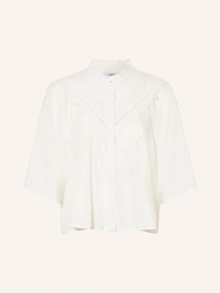 Кружевная блузка с рюшами Suncoo бежевая