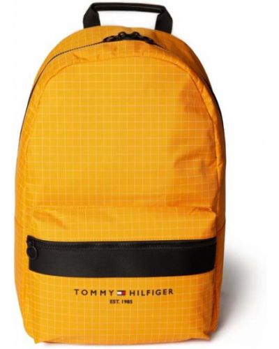 Plecak z printem Tommy Hilfiger, pomarańczowy