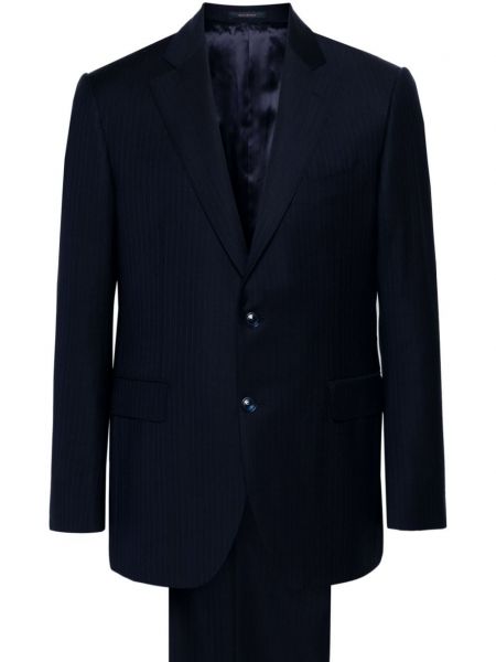 Vlnený oblek Boggi Milano modrá