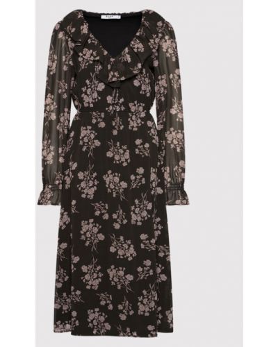 NA-KD Hétköznapi ruha Frill 1100-004335-0689-581 Fekete Regular Fit Na-kd