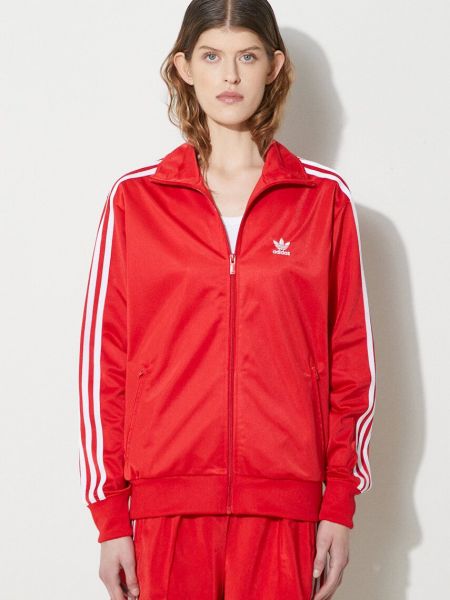 Bluza rozpinana Adidas Originals czerwona