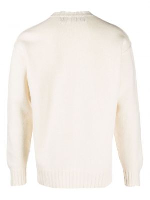 Pull en tricot col rond Isabel Benenato blanc