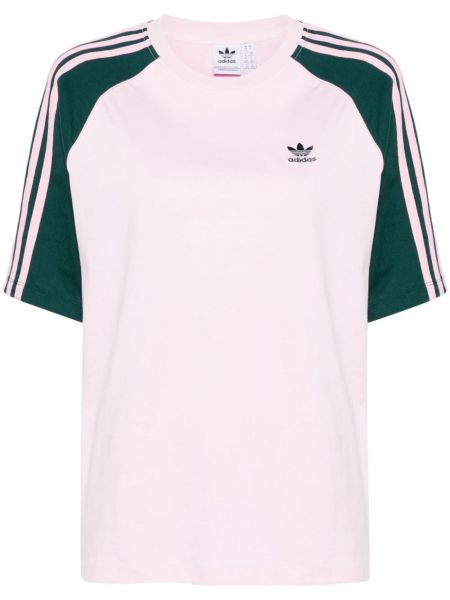 Puuvillased t-särk Adidas roosa