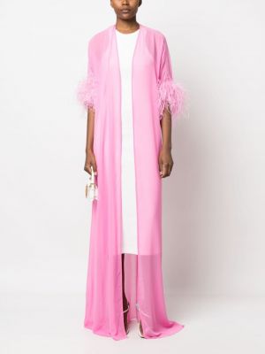 Mantel mit federn Nissa pink