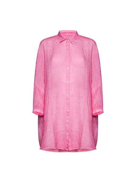 Koszula elegancka 120% Lino różowa
