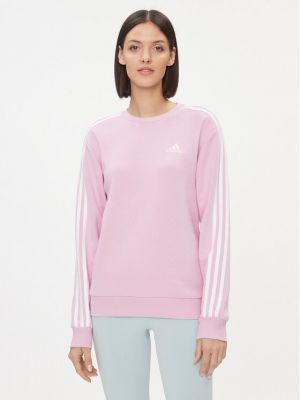 Prugasta majica dugih rukava sa dugačkim rukavima Adidas ružičasta