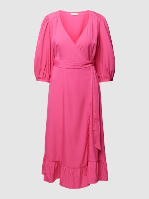Satynowa sukienka Only różowa