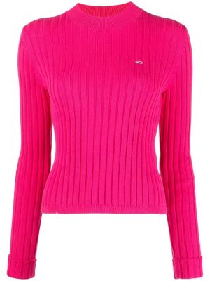 Tröja med broderi Tommy Jeans rosa