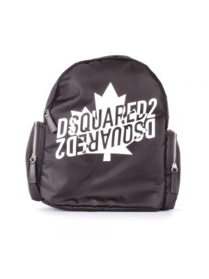 Nylonowy plecak z kieszeniami Dsquared2 czarny