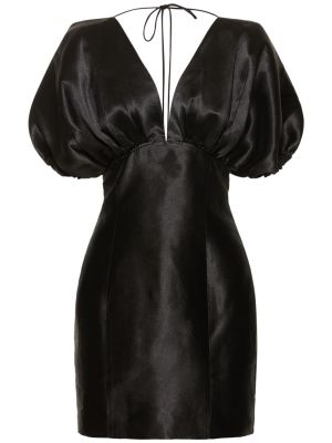 Sukienka mini z rękawami balonowymi Rotate czarna