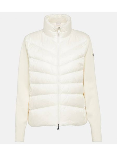 Uld dunjakke Moncler hvid