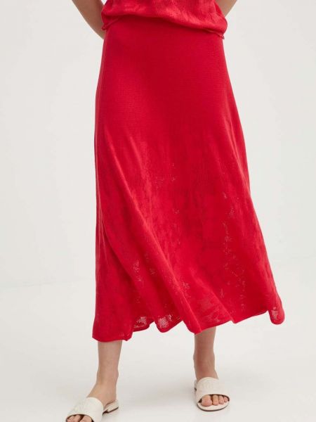 Długa spódnica United Colors Of Benetton czerwona