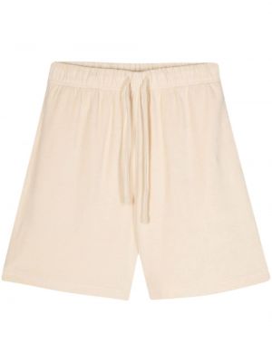Shorts en coton à imprimé Burberry blanc