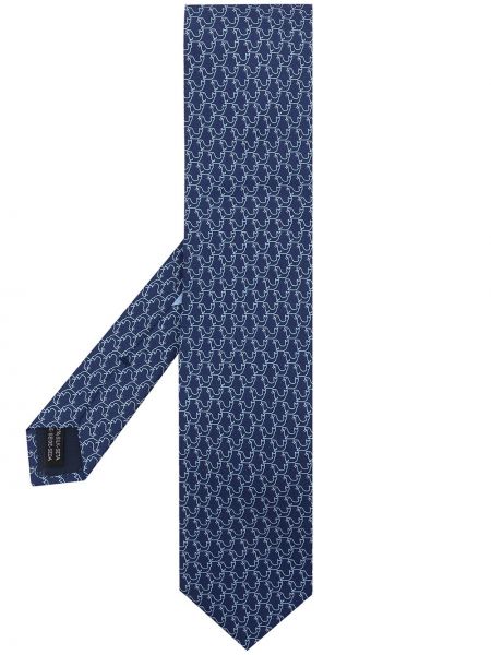Corbata de seda Salvatore Ferragamo azul