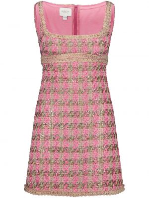 Φόρεμα tweed Giambattista Valli ροζ